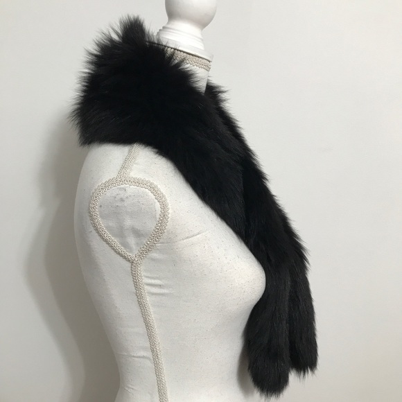 Annabelle New York Fur Scarf, Black - Picture 7 of 9
